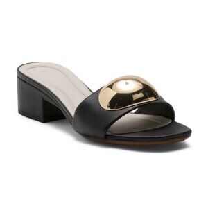 SARTO Leather Nika Heeled Sandals Black
